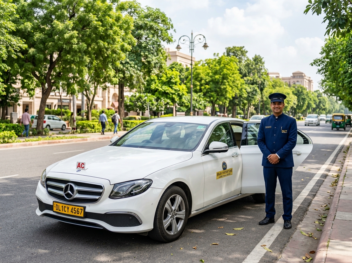 Pristine private air conditioned tour car and chauffeur for Delhi sightseeing